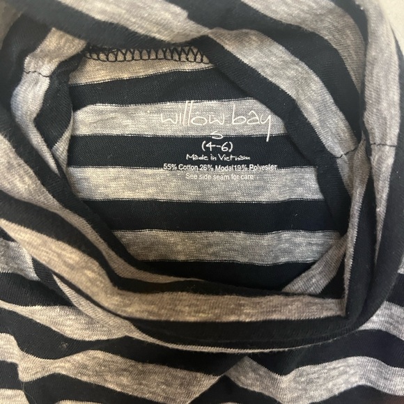 Striped Turtleneck Sweater - Black and Gray - Picture 5 of 9